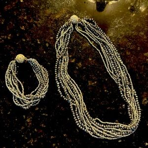 Magnetic glam necklace/bracelet set